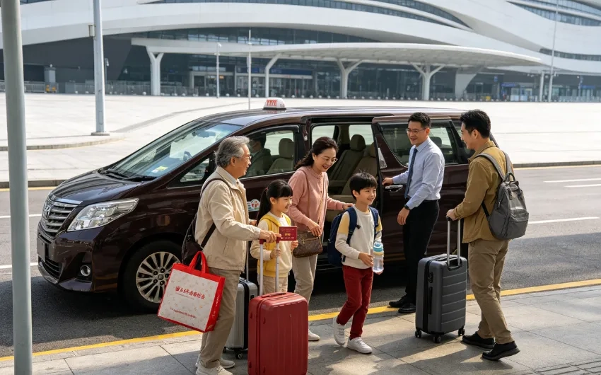 搭高鐵「最煩」搬行李轉車?用「6座的士」直達西九龍站,一家大細輕鬆過關!