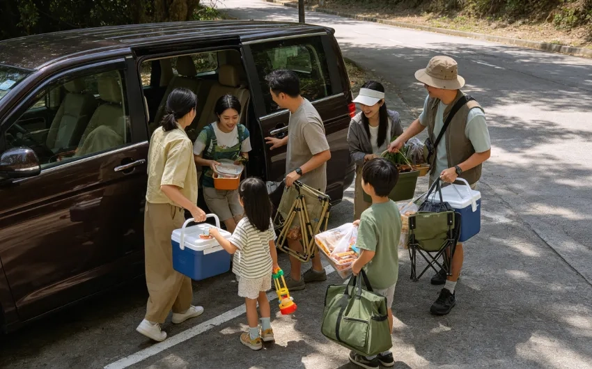 為什麼一家大細去燒烤場總是搬貨等車？因為未約六座的士接送！