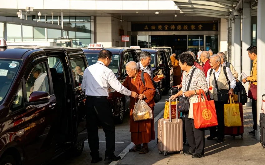 朝聖團自己搭車「遲到趕機」?「機場6人的士」包車準時出發!
