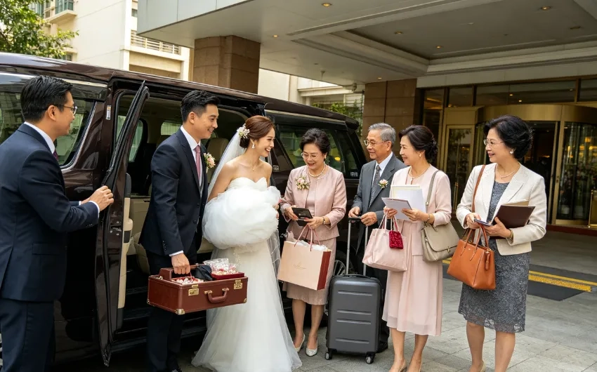 帶婚紗首飾飛外國行婚禮，六座車機場接送收費攻略你還未懂？禮服箱平放、首飾跟身、一家人準時出發最放心