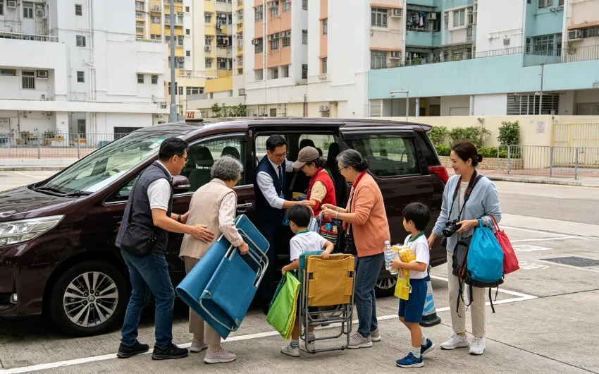 出行體驗師十萬公里實證:一家大細校運會接送,六座的士一車載齊摺椅水同食物