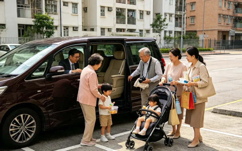 一家人帶幼童去開筆禮,99%家長都忽略的六座的士接送攻略:BB車、長輩與座位分配一車載齊