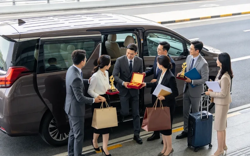 差啲上唔到台！5位同事各自出發險錯過業界頒獎典禮，改用機場6人的士一車載齊正裝獎座後，全隊準時到埗仲可以喺車上點名。