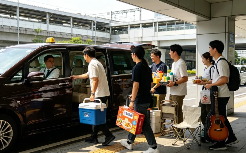 六人農莊團建逼爆兩的士，六座車搞掂