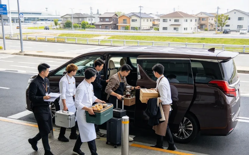 五選手分車壓壞展示架，六人的士一車避險